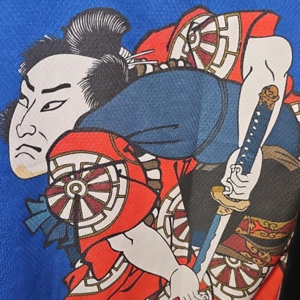 Japan Themed Blue & White Men's Soccer Jersey Shirt Large New - Picture 10 of 11